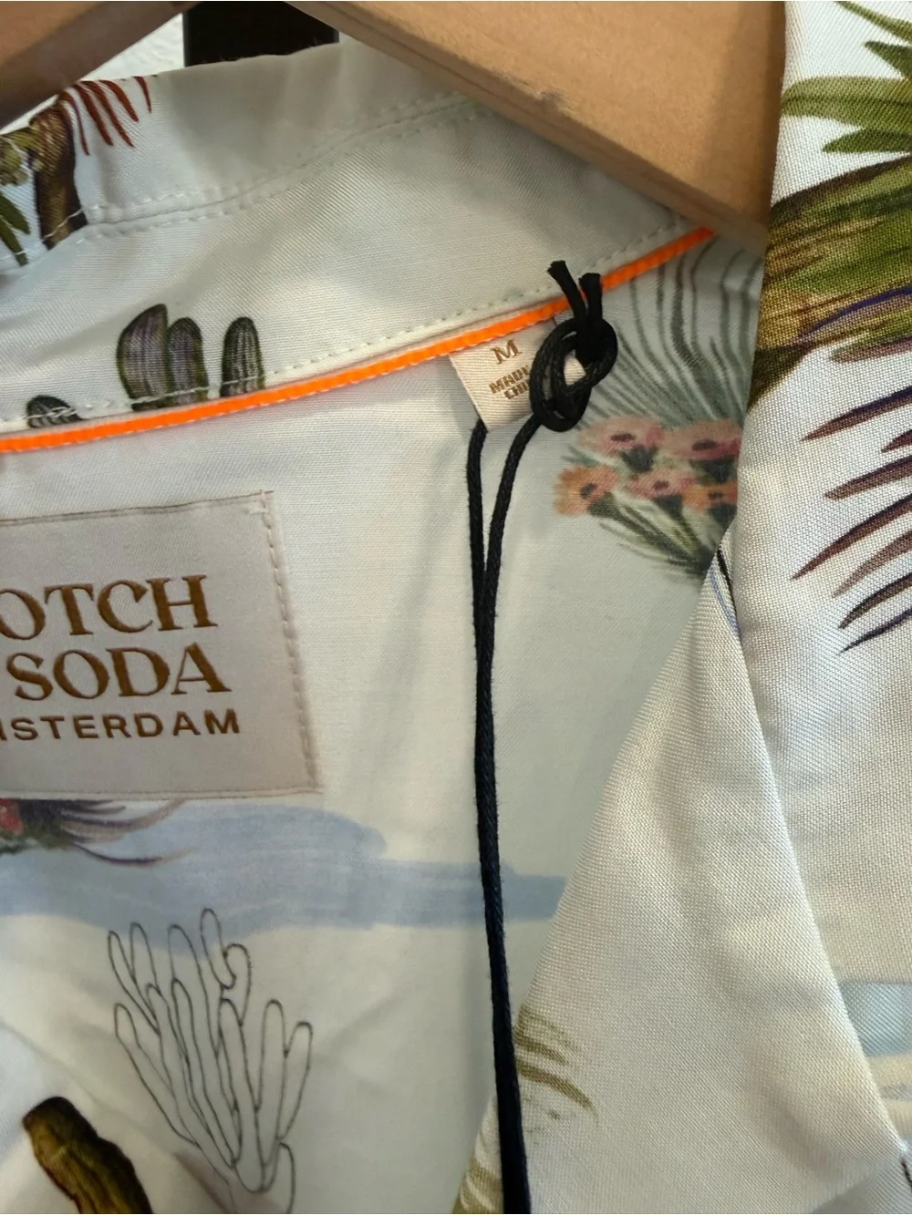 NWT Scotch & Soda Desert Motif Camp Short Sleeve Button Down Shirt Medium Resort - Picture 4 of 7